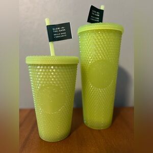 2022 Starbucks Tumbler, Lemongrass (Glow In The Dark), 16 Oz & 24 Oz